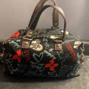 COACH POPPY GRAFFITI LUREX SATCHEL BAG #16200